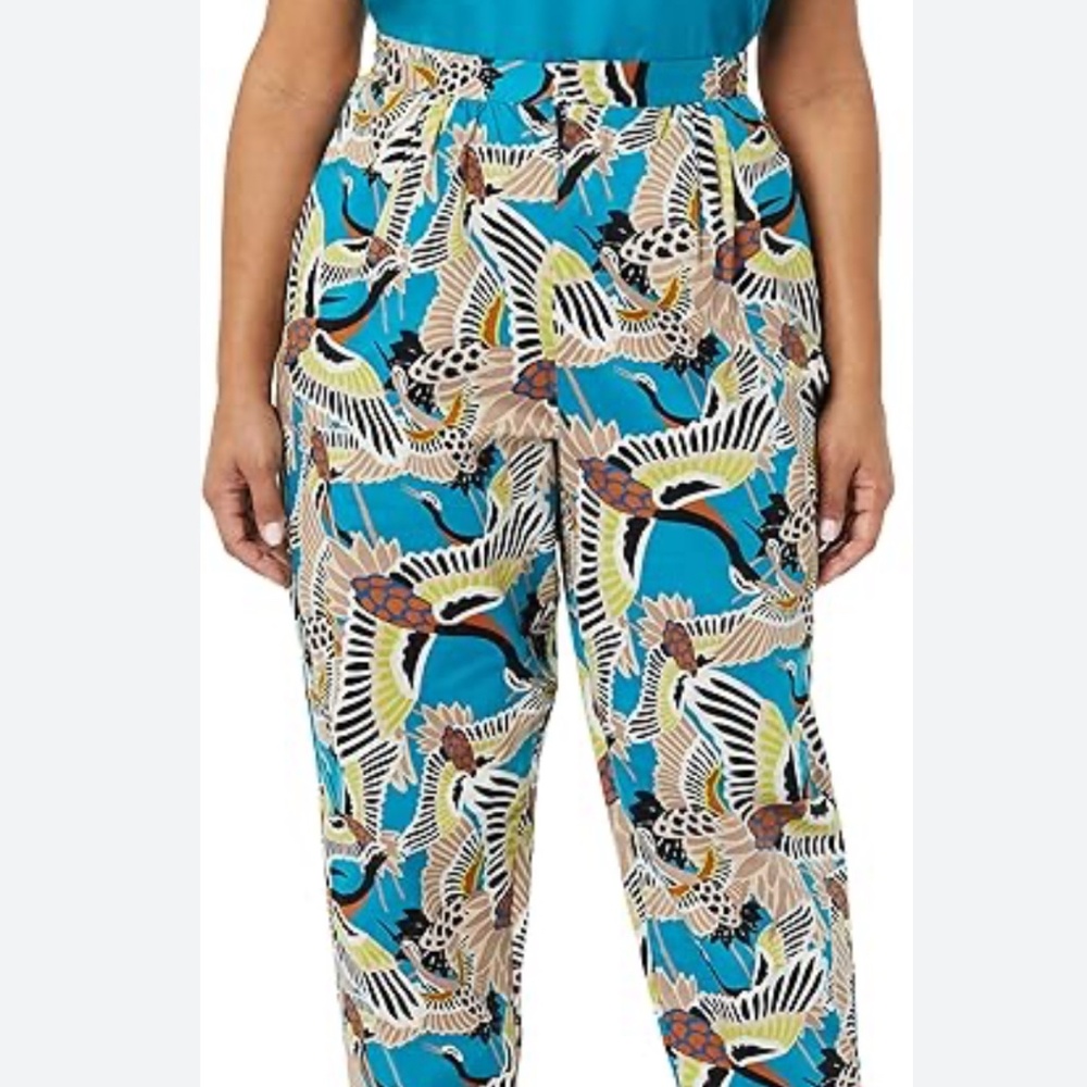 TEREA by Andrea Pitter Women's Trinity Gathered High Waist Pants Size Large NWT